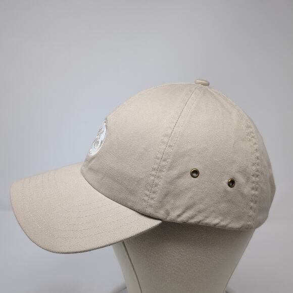 GE Slideback Hat Beige One Size Adjustable Embroidered Vent Holes - Picture 3 of 9